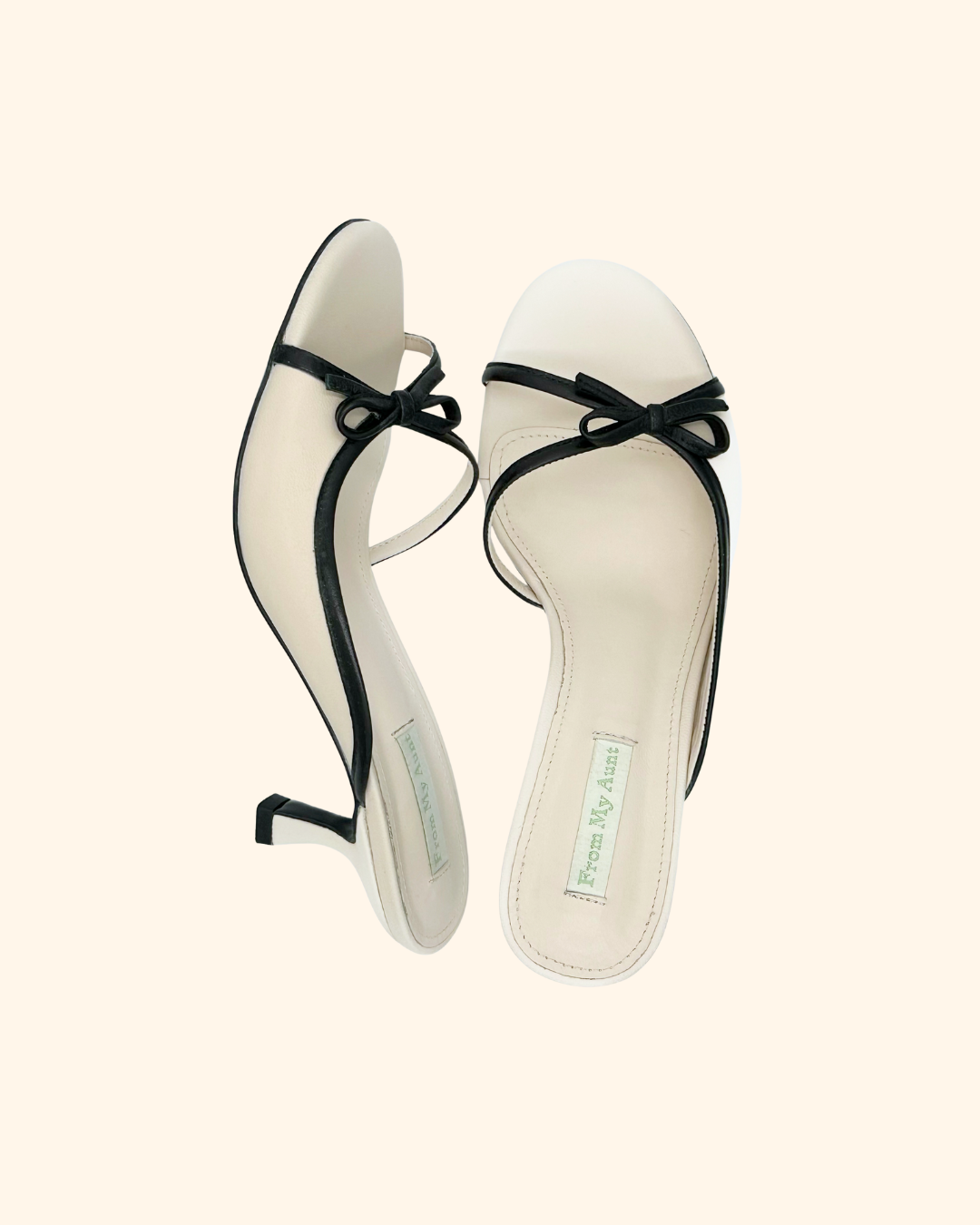 [pre-order] Leather Black Sesame Mochi Mule